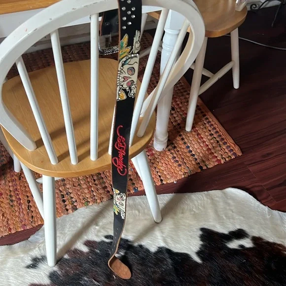 Ed hardy studded belt L leather Vintage - Picture 8 of 12